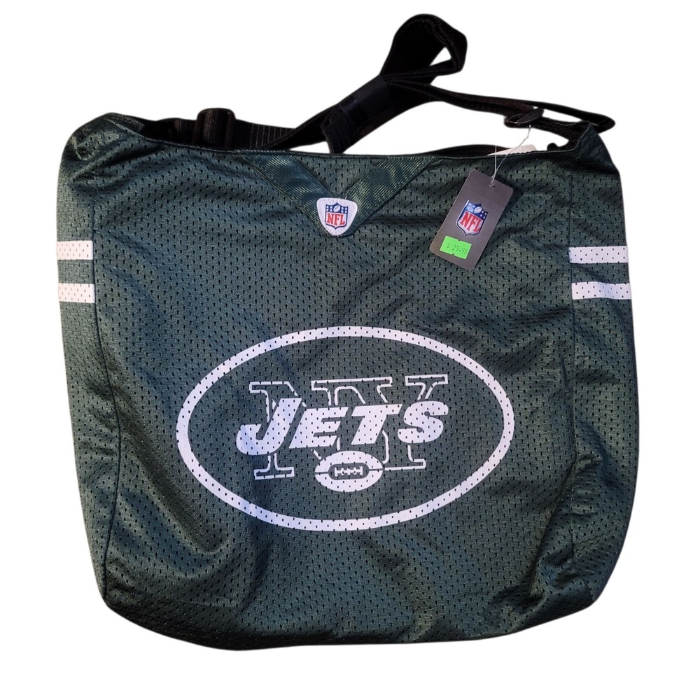 NFL New York Jets Jersey Tote Bag Green Mesh Crossbody Shoulder Bag‎ NWT
